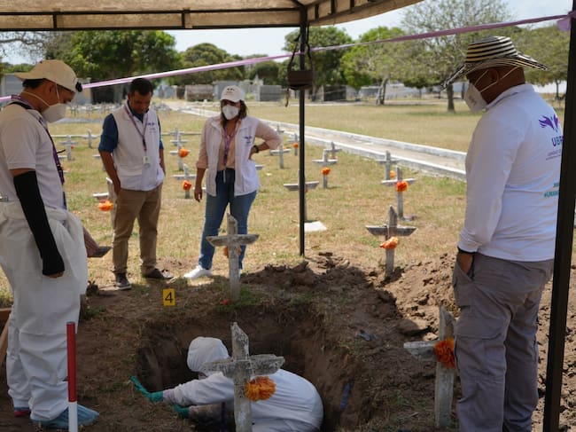 Momentos de los hallazgos. Foto: cortesía UBPD.