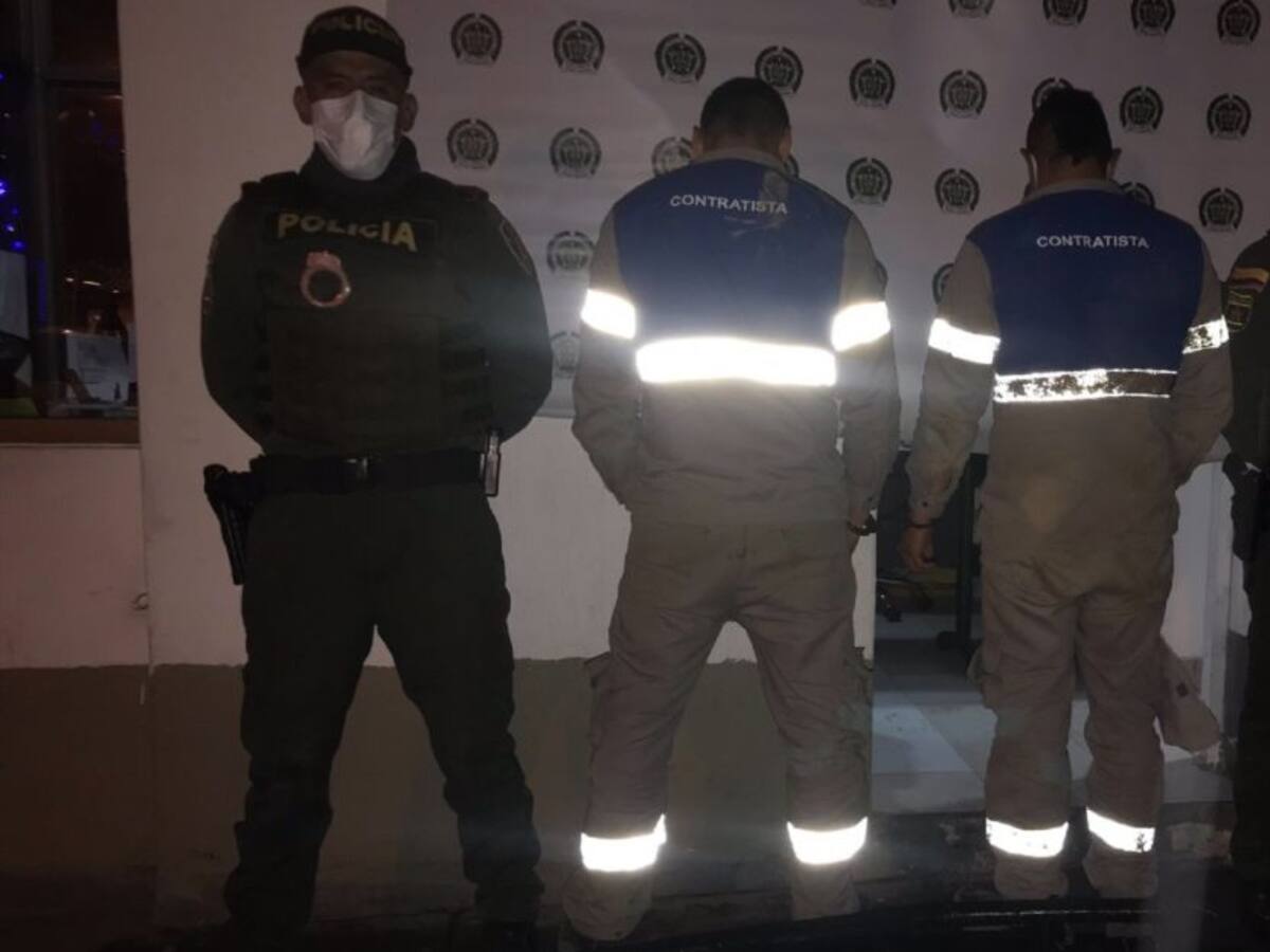 Capturan dos personas por presunto hurto de cable de telecomunicaciones