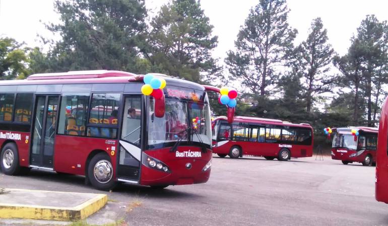 25 buses llegaron al estado Táchira para iniciar ruta binacional entre Venezuela y Colombia