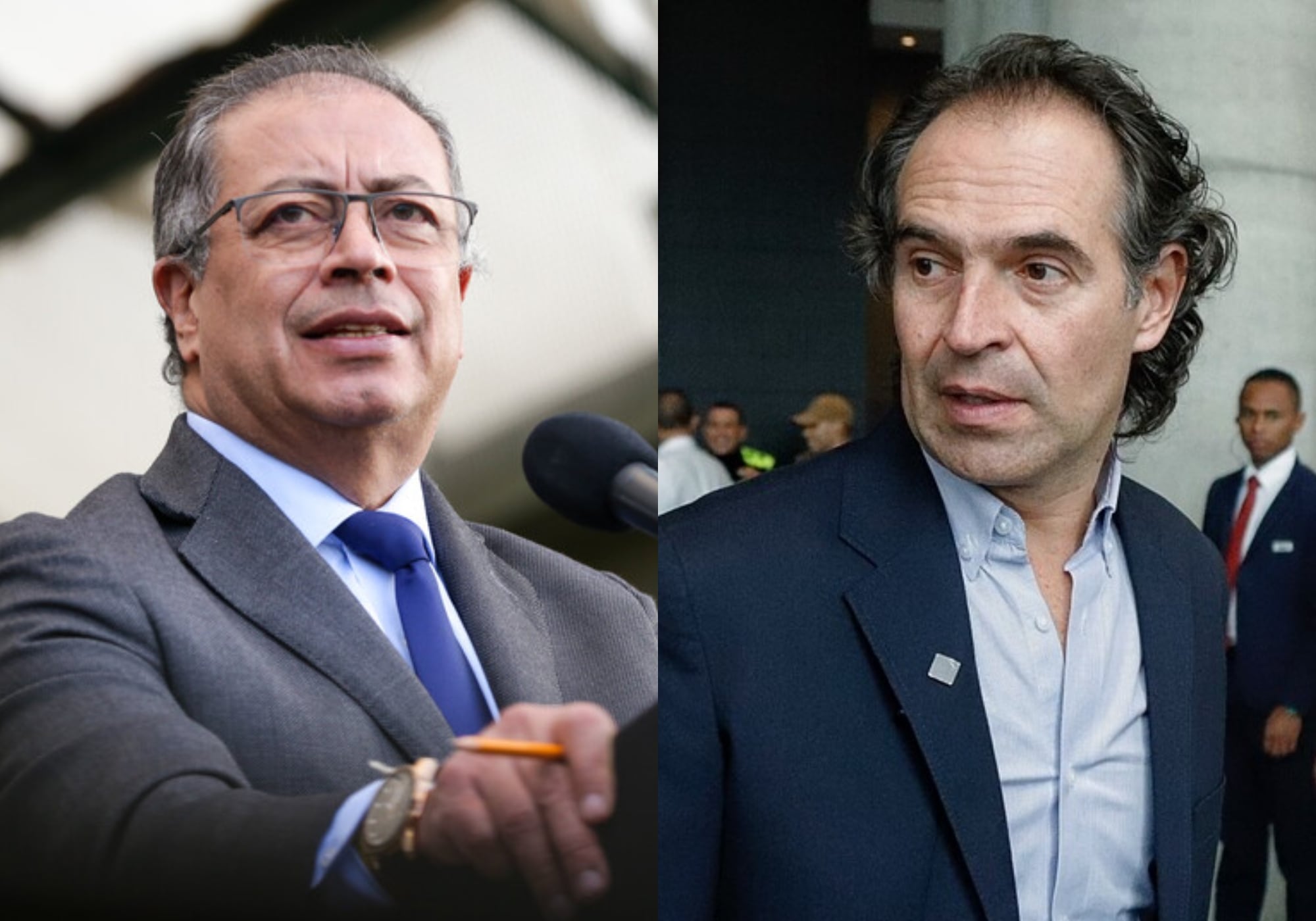 Gustavo Petro y Federico Gutiérrez. Foto: Colprensa.