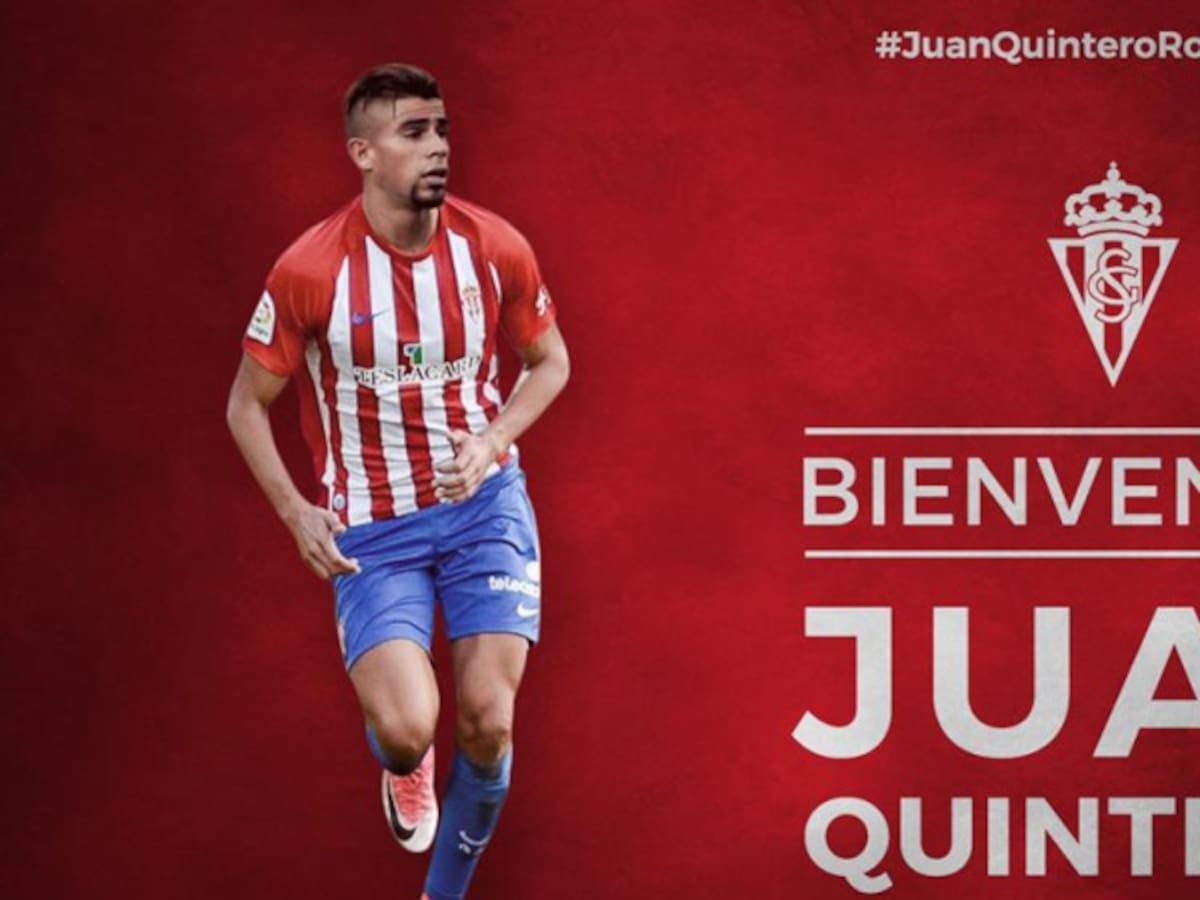 Quintero fue presentado como nuevo jugador del Sporting de Gijón