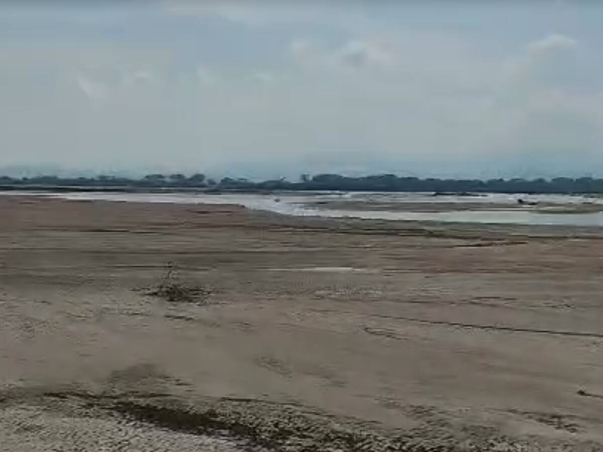 El río Magdalena se secó en Puerto Wilches