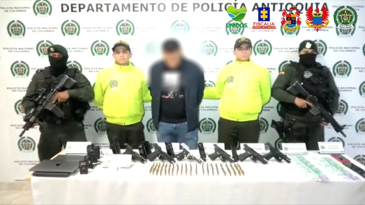 Capturado  incautaciones- foto policía Antioquia