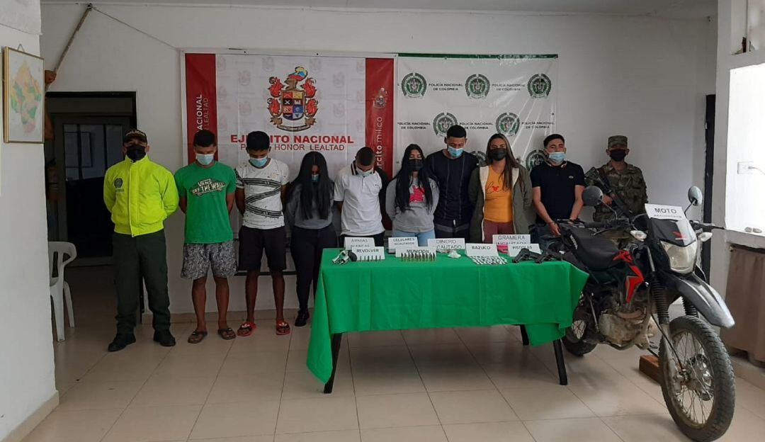 Según informaciones, los capturados habrían participado en el hurto a una entidad financiera en el municipio de Suaza.