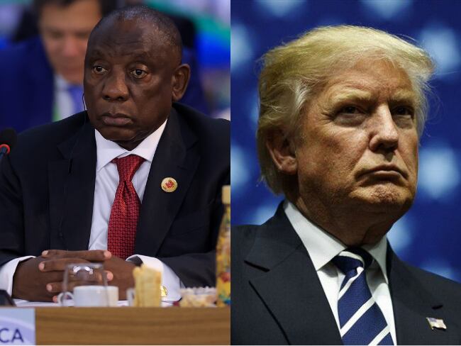Cyril Ramaphosa, presidente de Sudáfrica, y Donald Trump, presidente de Estados Unidos.