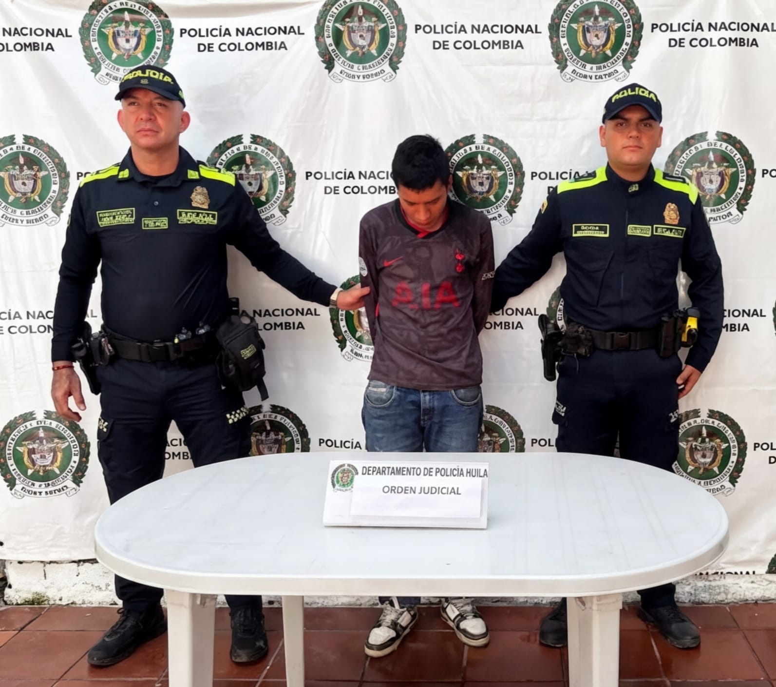 Captura de alias “R15”. Foto Policía Huila