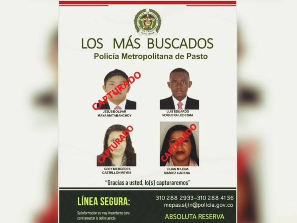 Cayó uno de los más buscados en Pasto, lo señalan de múltiples delitos