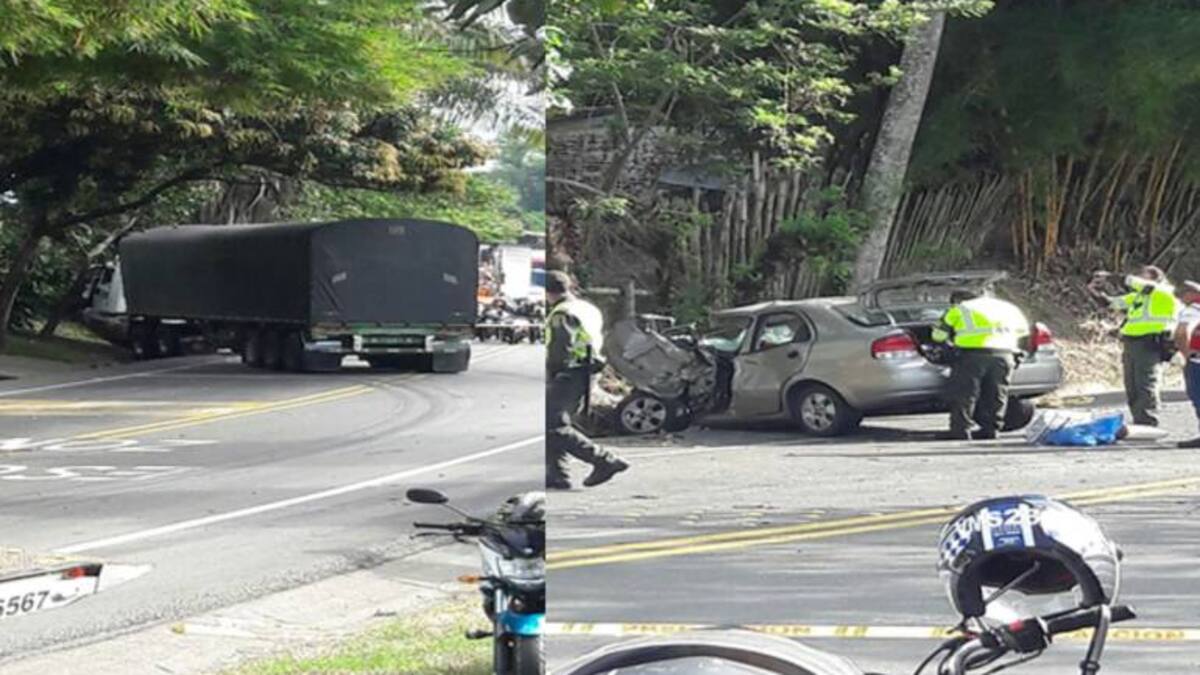 Tres personas heridas deja accidente de tránsito en la vía entre Quindío y el Valle del Cauca