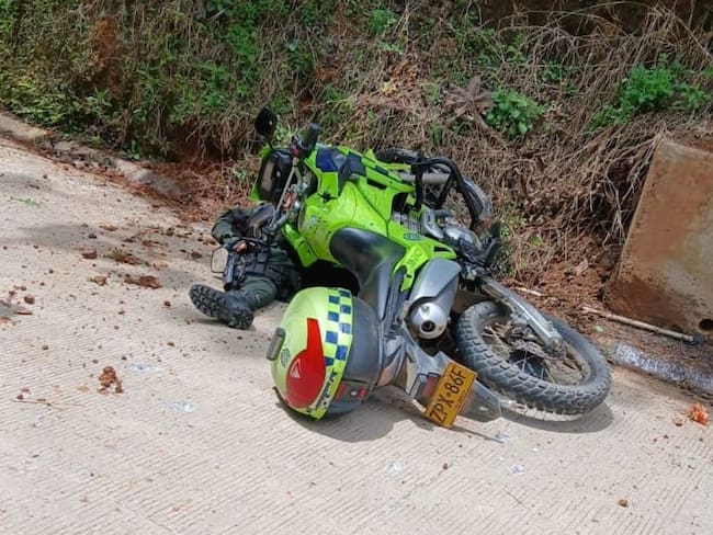 Dos policías fueron asesinados en Betulia, Antioquia. Foto: Cortesía.