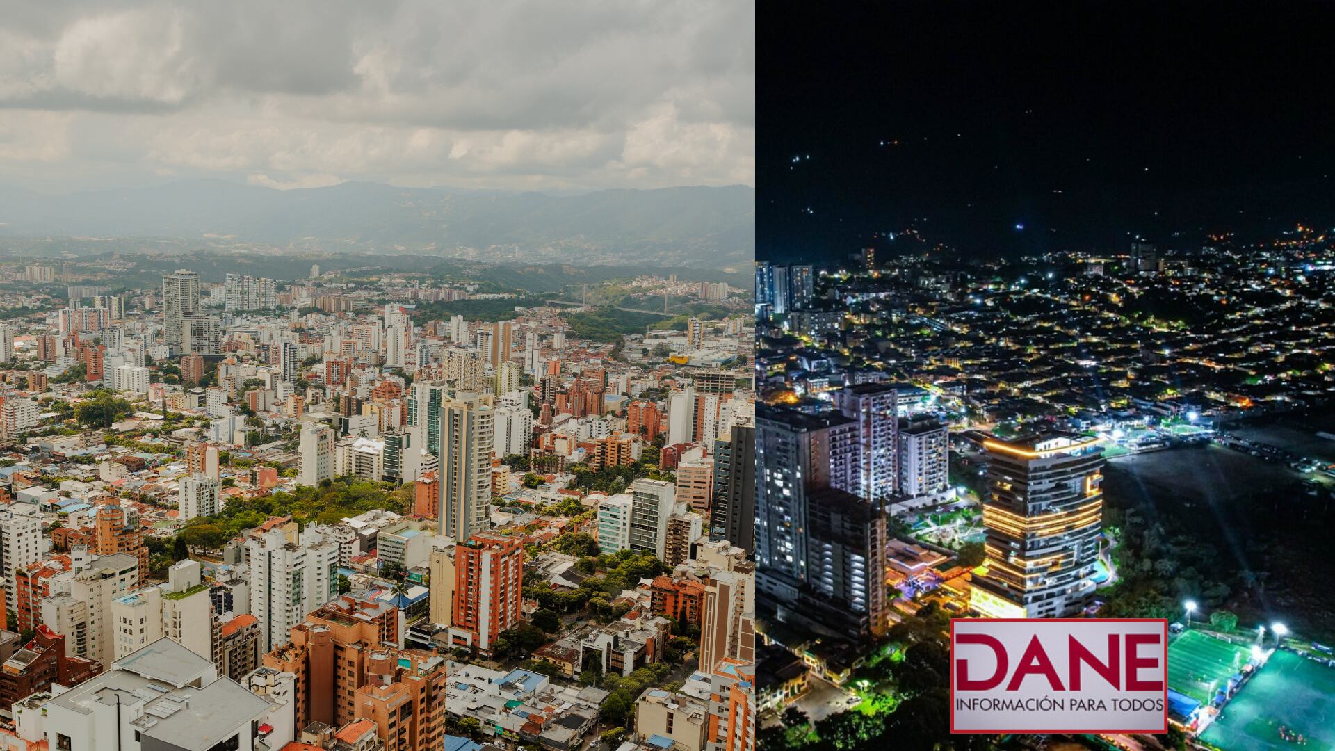 Bucaramanga, Ibagué y el logo del DANE / cortesía Getty