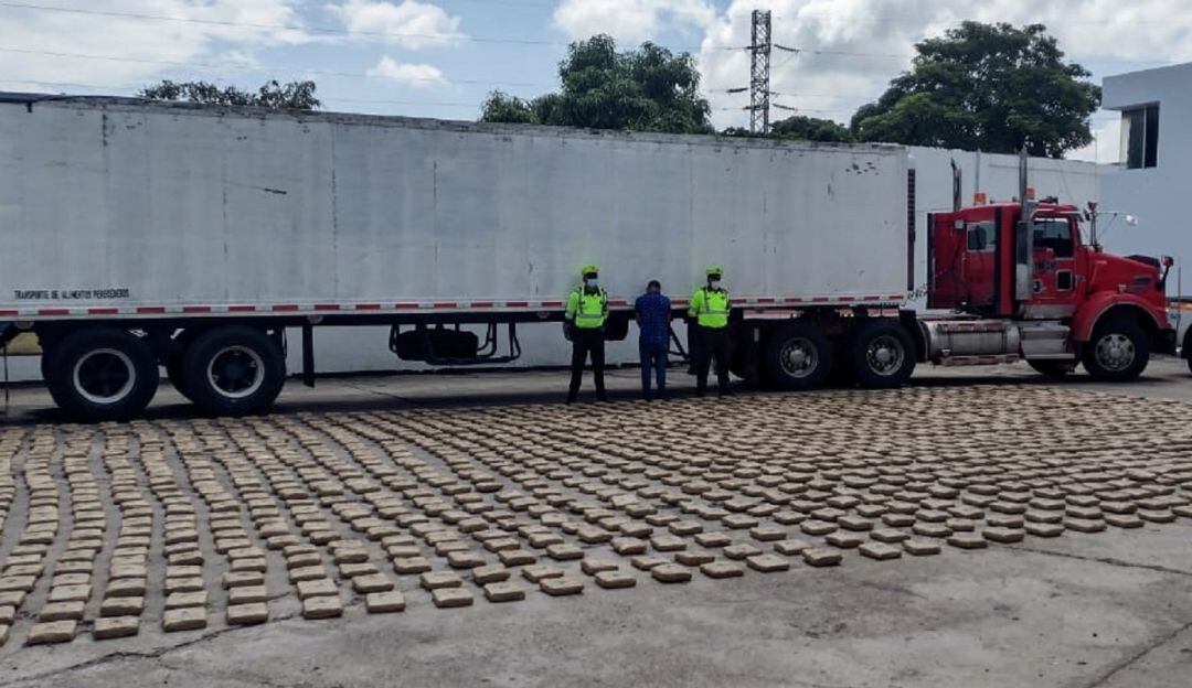 Droga incautada y la persona capturada