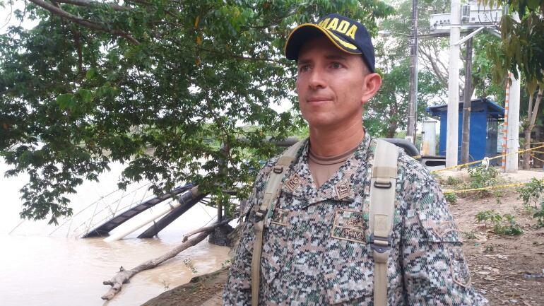 Mayor Custodio García, comandante de la Armada en Arauca  