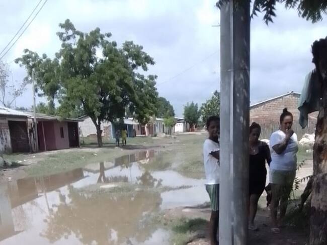 Inundaciones en calles de Campo de la Cruz, Atlántico