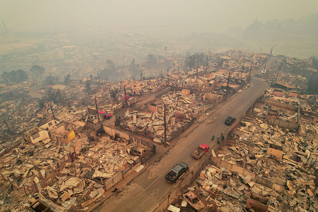 Incendios en Chile. (Photo by Lucas Aguayo Araos/Anadolu via Getty Images)