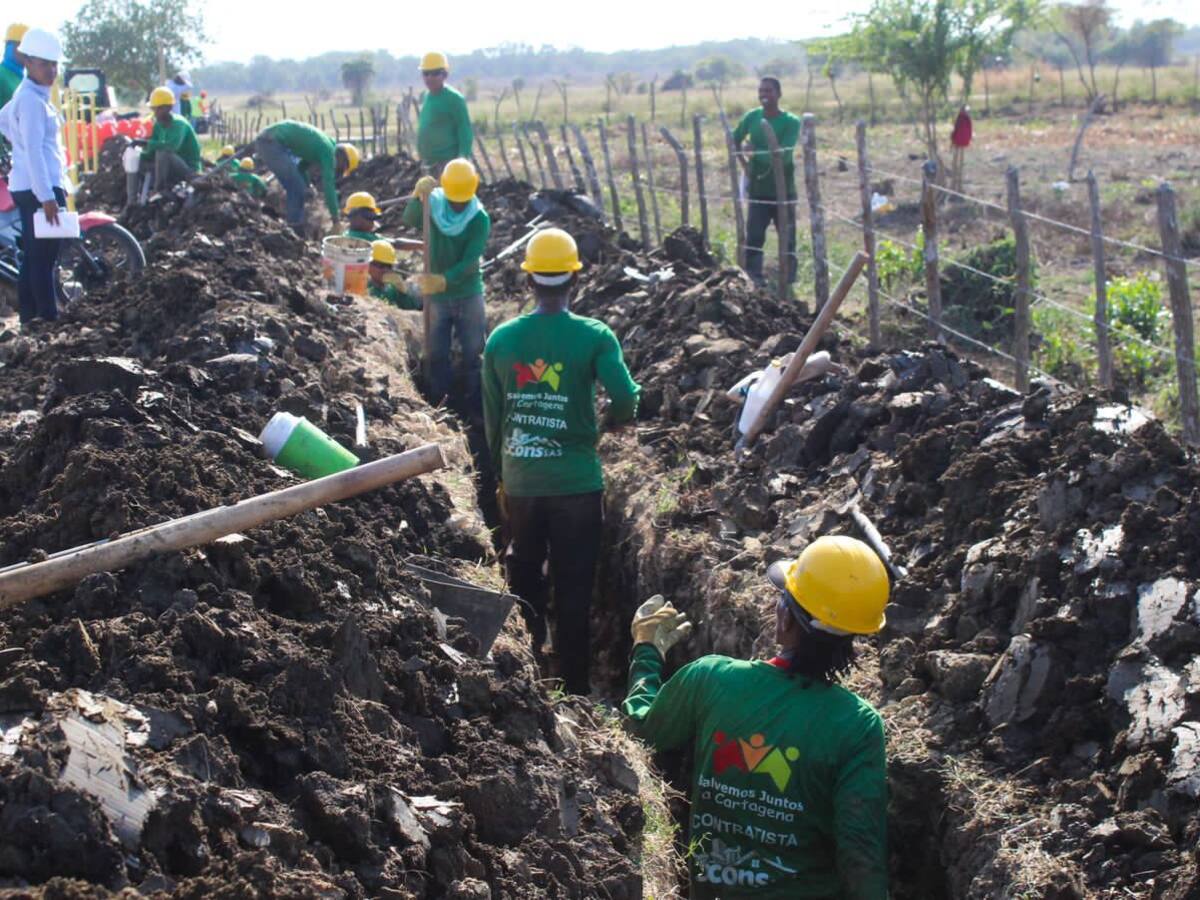 Alcaldía de Cartagena inició construcción del acueducto de la Vereda El Zapatero