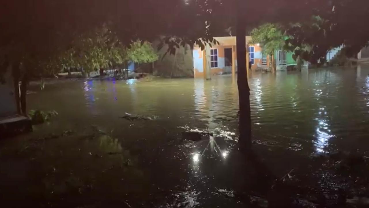 Inundación con aguas residuales en Tierra Baja