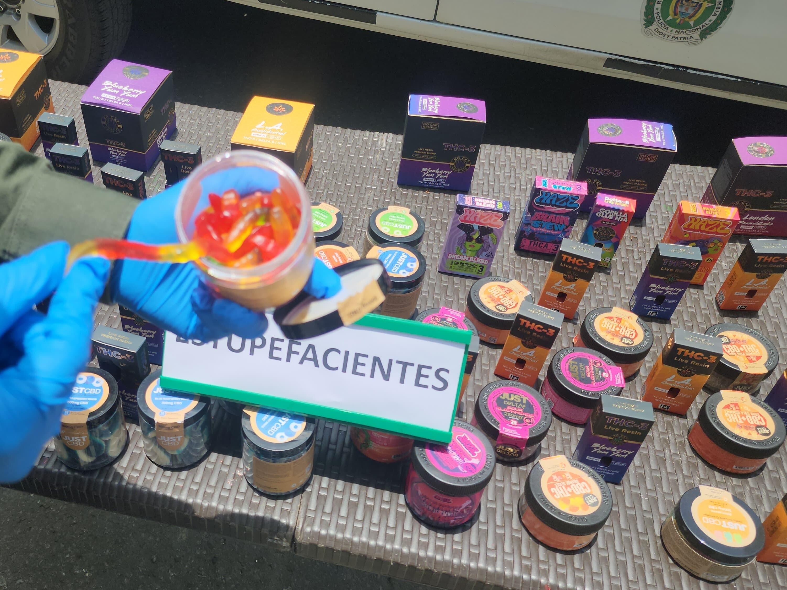 Golosinas con marihuana- foto policía Metropolitana