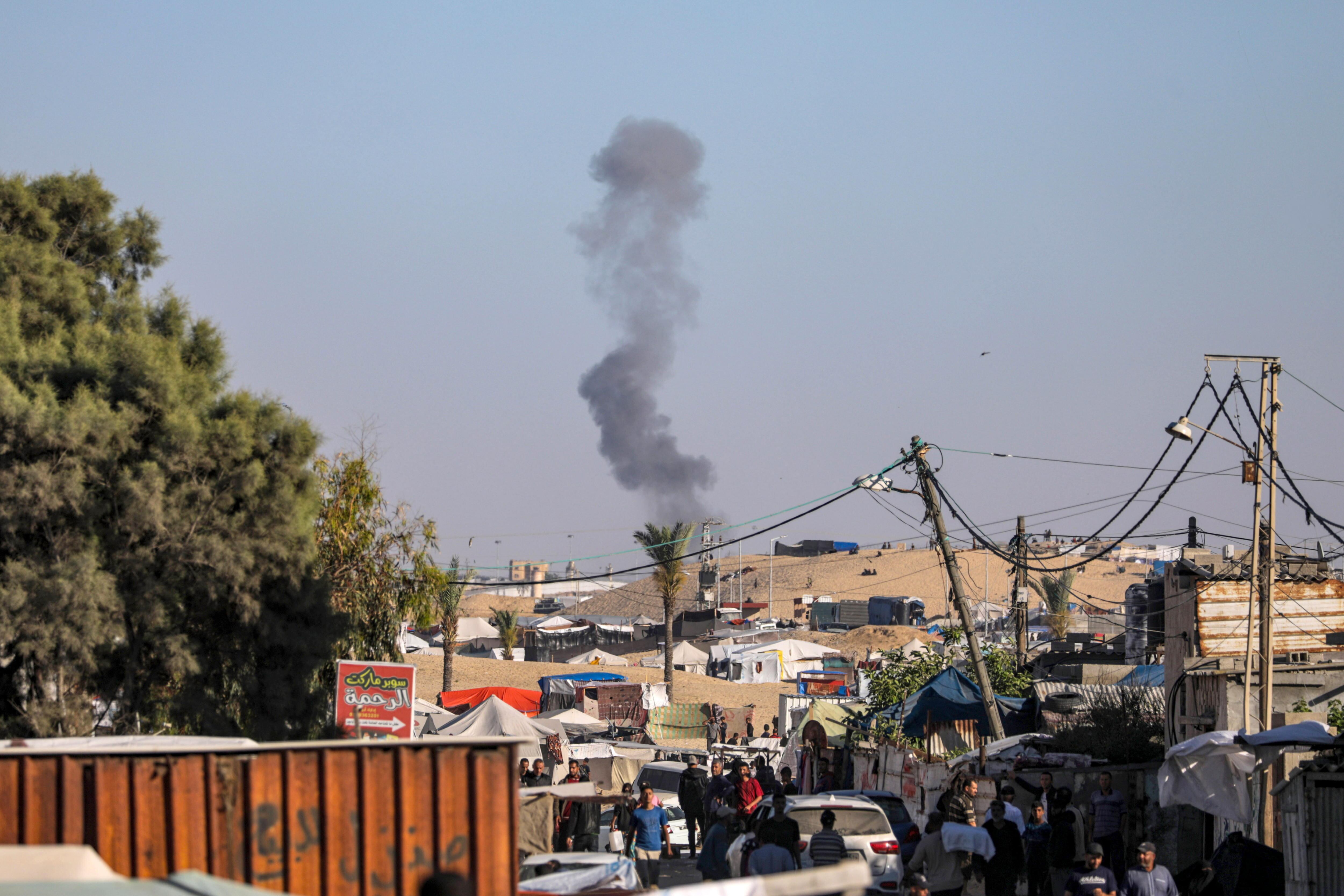 Ataque aéreo por parte de Israel hacia la Franaja de Gaza.
EFE/EPA/MOHAMMED SABER