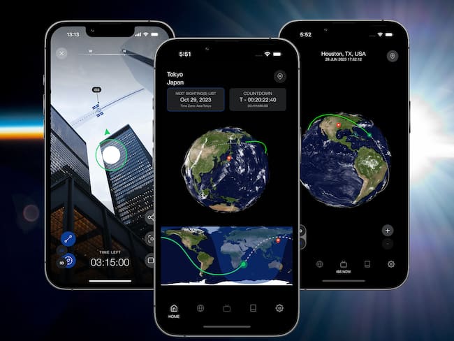 La aplicación móvil Spot the Station le permite localizar el laboratorio orbital en tiempo real, directamente desde su bolsillo. Cortesía: X: @ISS_Research
