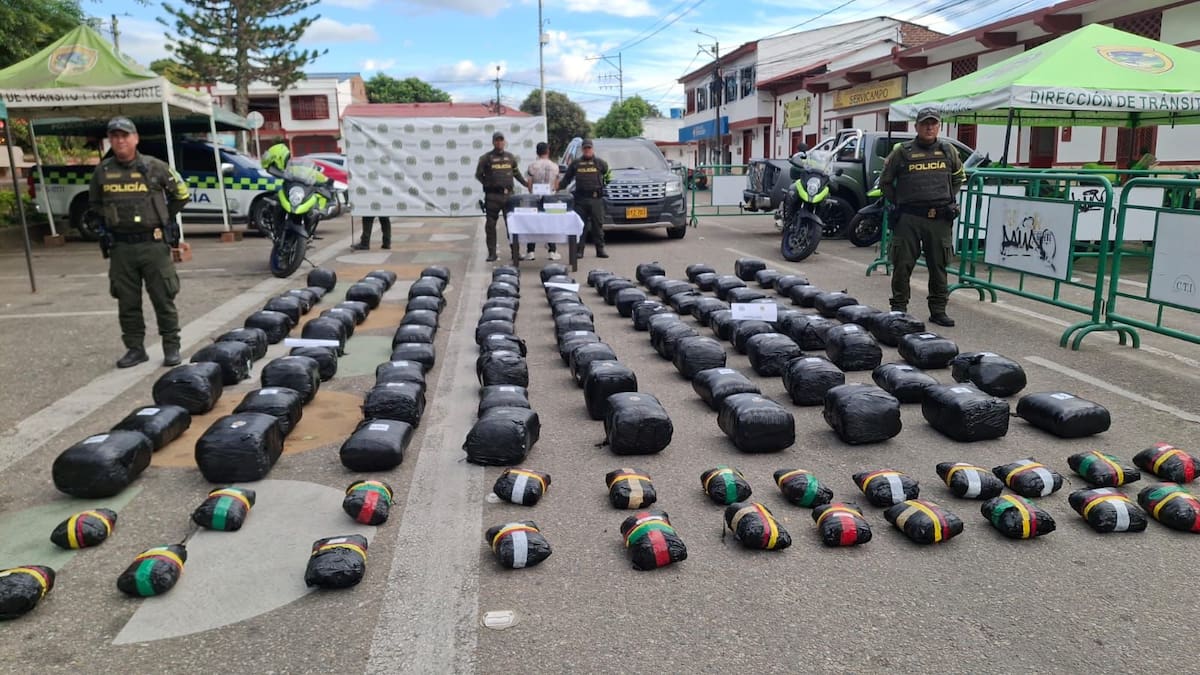 Más de media tonelada de marihuana fue incautada en vías del Huila