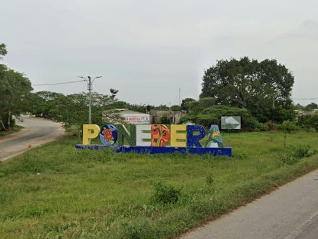 Entrada al municipio de Ponedera. Foto: Google Maps.