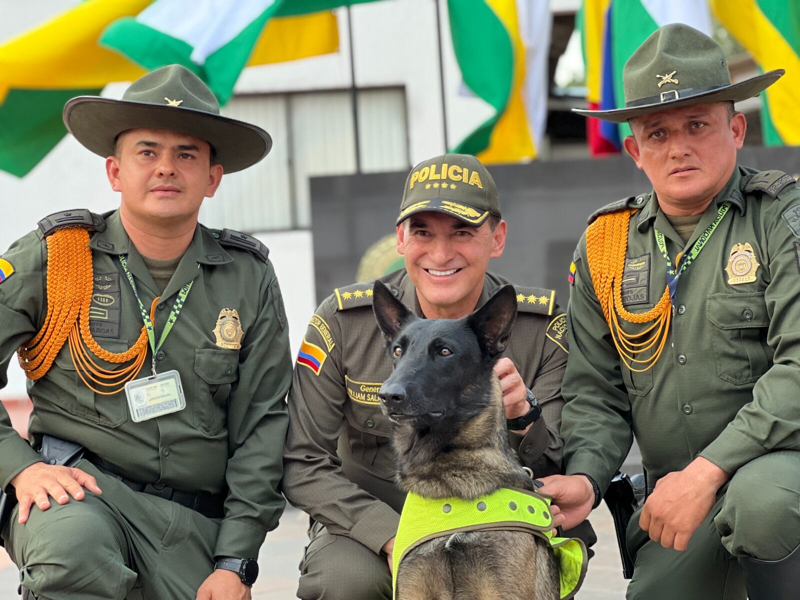 Odhil, un Pastor Belga Malinois de 4 años de edad, y de los cuales, 2 los ha dedicado al servicio en la Policía Metropolitana de Neiva.
