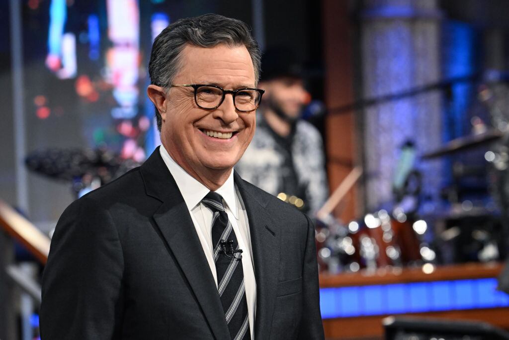 NEW YORK CITY - JULY 15: The Late Show with Stephen Colbert during Monday's July 15, 2024 show. (Photo by Scott Kowalchyk/CBS via Getty Images)