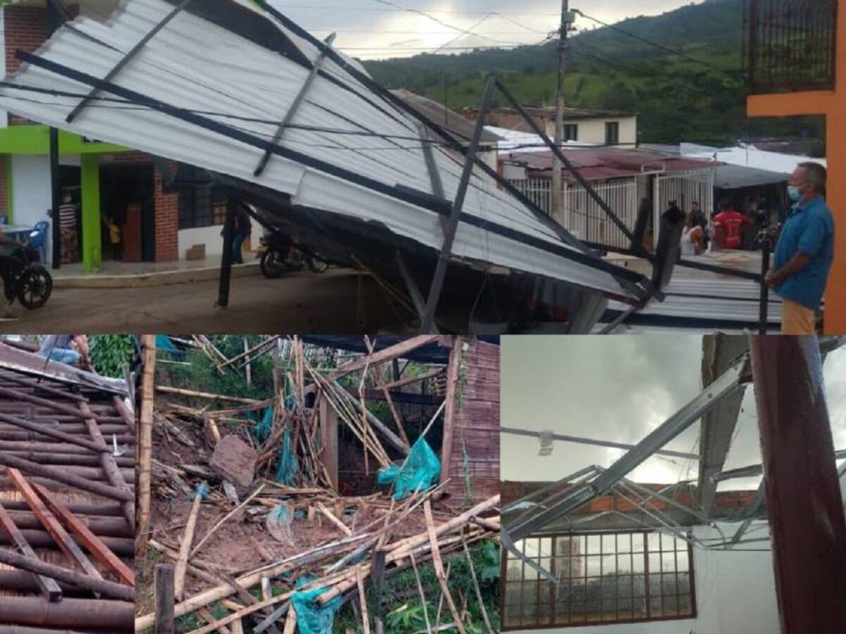 Vendaval deja varias afectaciones en Timaná, Huila