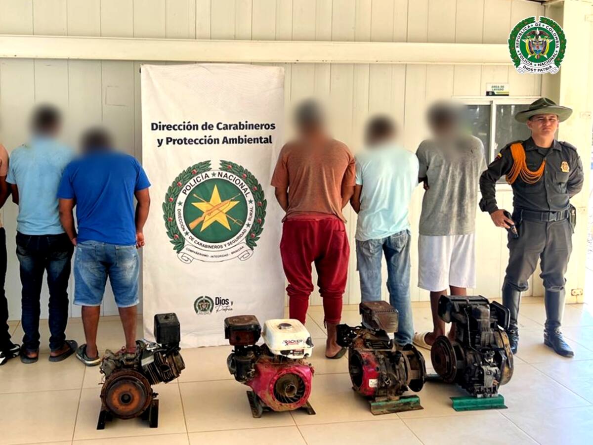 Seis hombres fueron capturados por extracción de minería ilegal en Santo Domingo, Antioquia