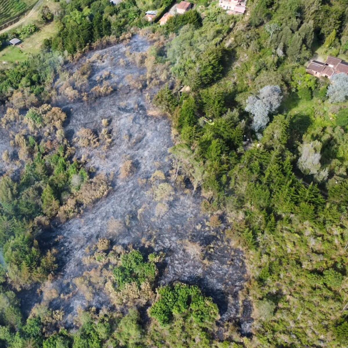 Bomberos de Rionegro lograron extinguir un incendio que amenazó ocho casas