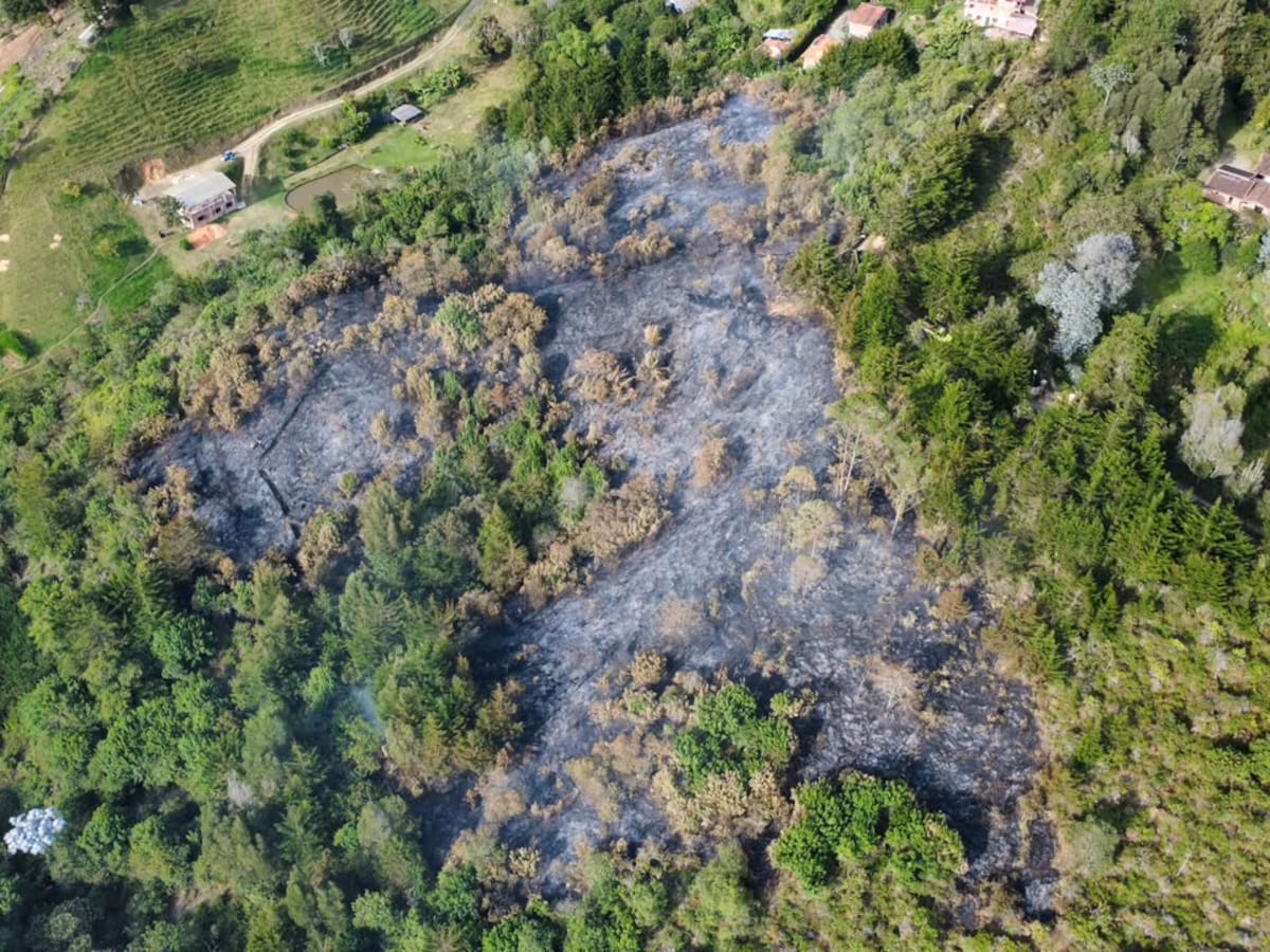 Bomberos de Rionegro lograron extinguir un incendio que amenazó ocho casas