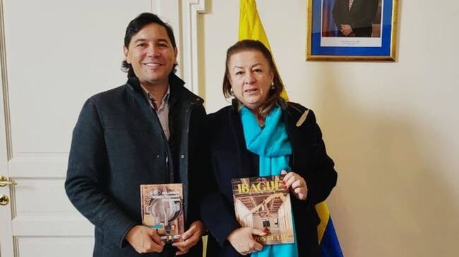 Alcalde Andrés Hurtado y la embajadora de Colombia en Hungría