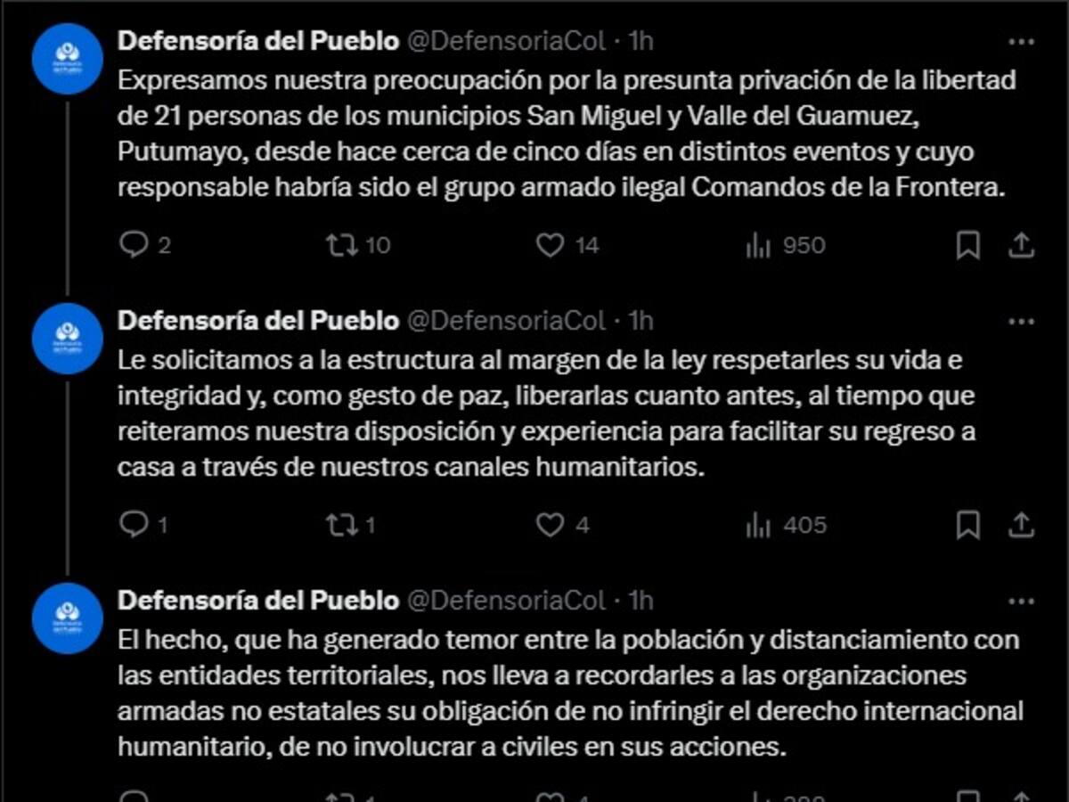 Liberan a más de 20 personas que estaban retenidas por disidencias FARC