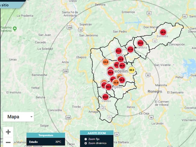 Estado de alerta por calidad del aire en Medellín y el Valle de Aburrá