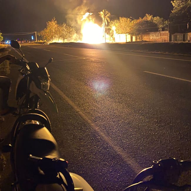 Incendio por fuga de gas al sur de Santa Marta/ Cortesia