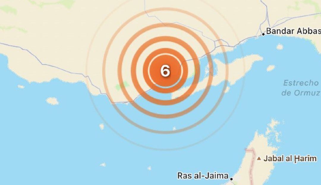 Sismo en Irán de magnitud 6,2