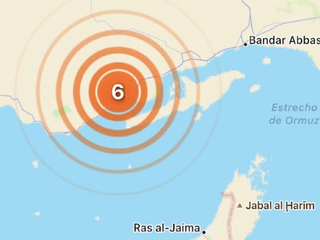 Sismo en Irán de magnitud 6,2