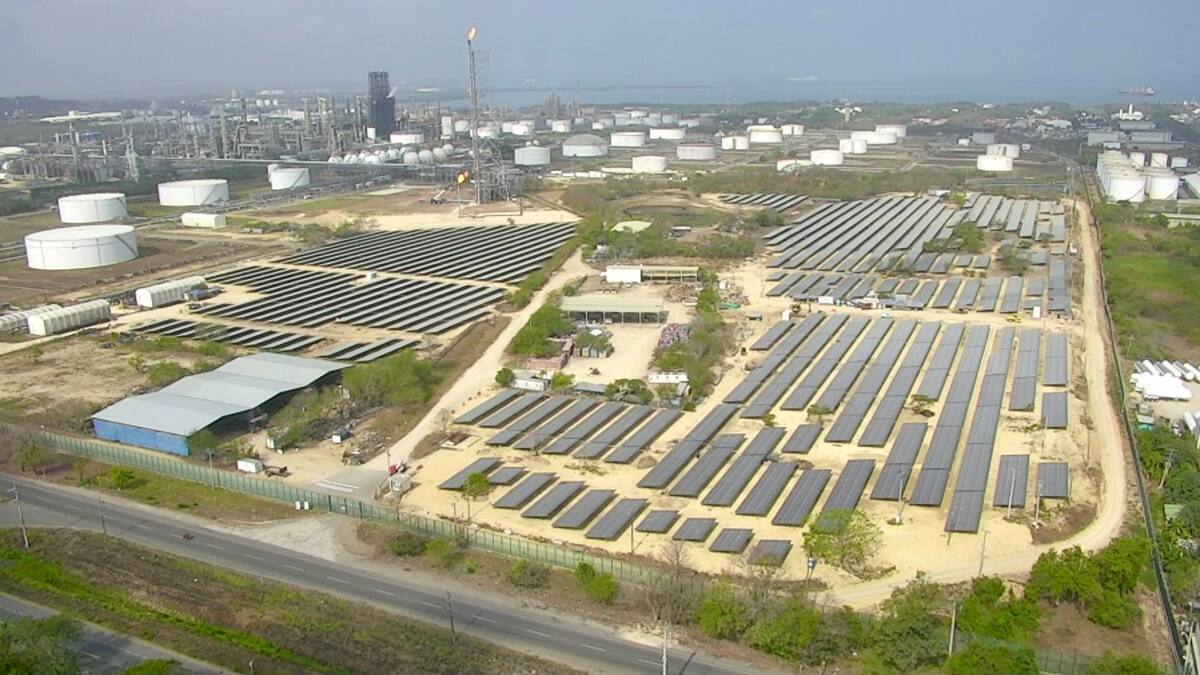 Primera granja solar en una refinería de Latinoamérica es de Ecopetrol y está en Cartagena