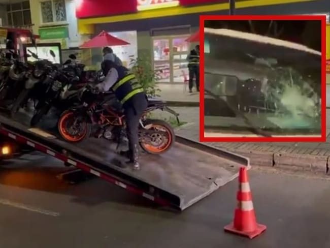 Motociclista acabó con el panorámico de una grúa de Tránsito en Bucaramanga 
