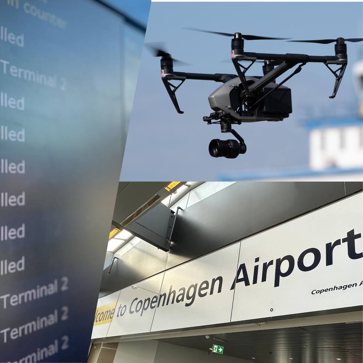 Aeropuertos de Copenhague y Oslo cerraron en la madrugada por presencia de drones