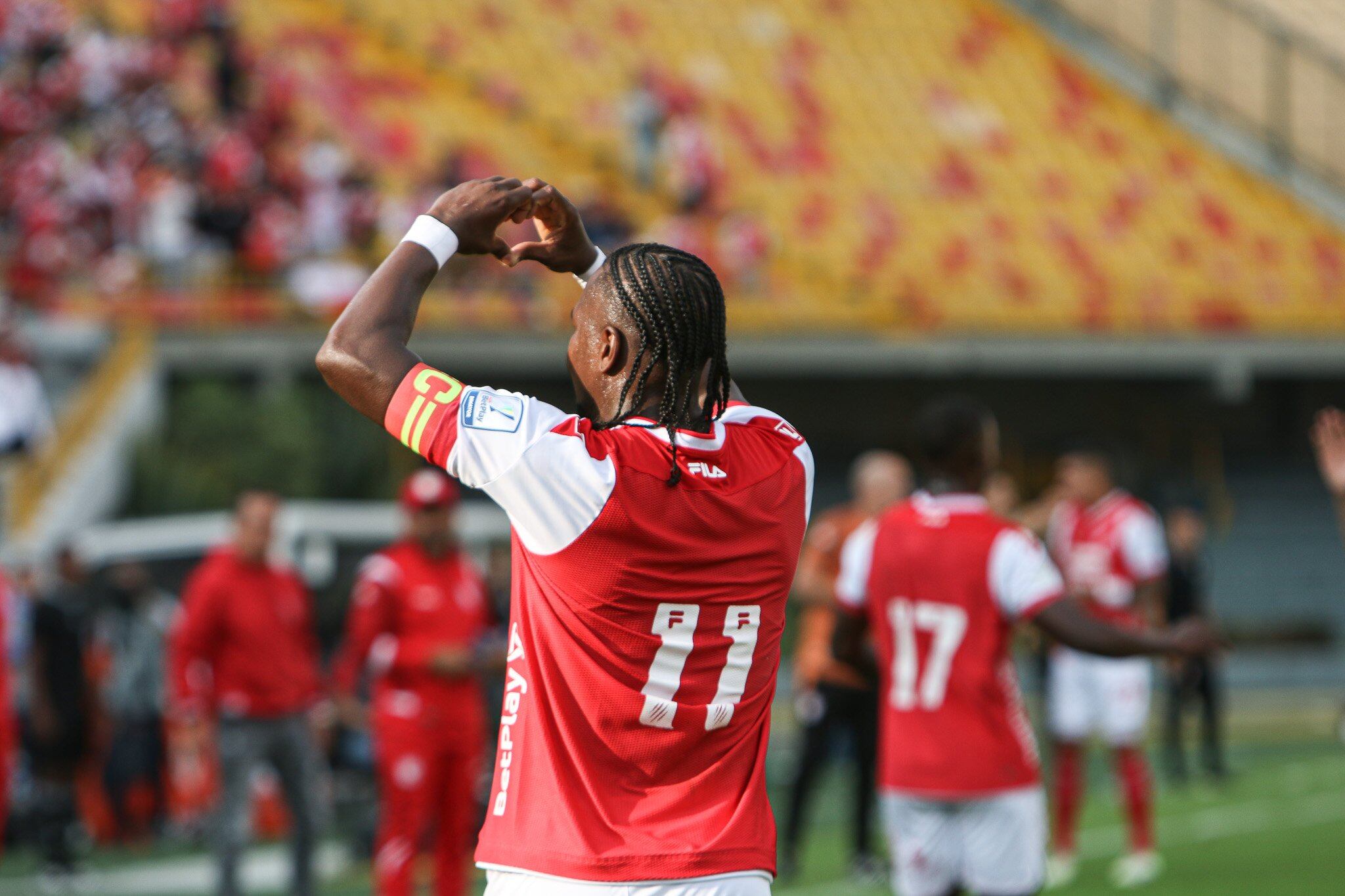 Hugo Rodallega, capitán de Independiente Santa Fe: Foto: @SantaFe