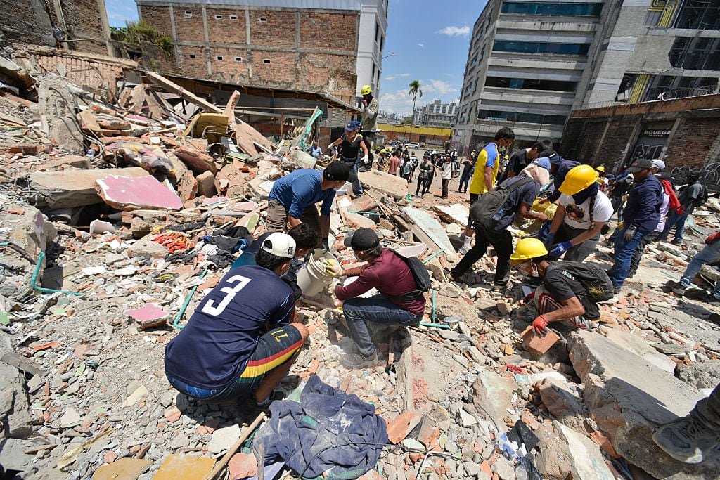 Escombros en Pereira. Foto: Gabriel Aponte / Getty Images