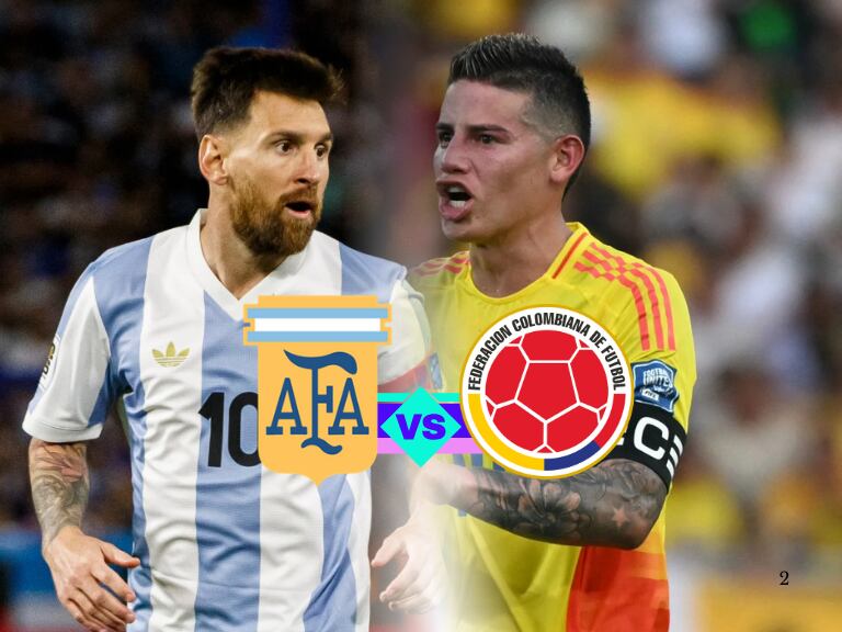 Partido Argentina vs Colombia en jornada 16 de Eliminatorias: fecha, hora y dónde seguir / James Rodríguez y Lionel Messi (Getty Images)