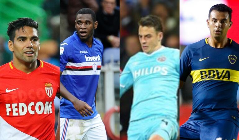 Falcao García, Duván Zapata, Santiago Arias y Edwin Cardona