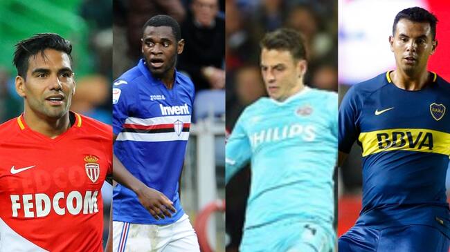 Falcao García, Duván Zapata, Santiago Arias y Edwin Cardona