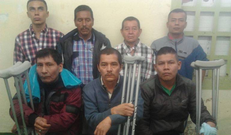 Algunos de los guerrilleros de las Farc indultados por el gobierno.