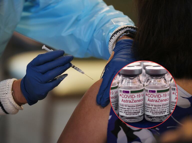 Persona recibiendo la vacuna del COVID-19 / Vacuna AstraZeneca (Getty Images)