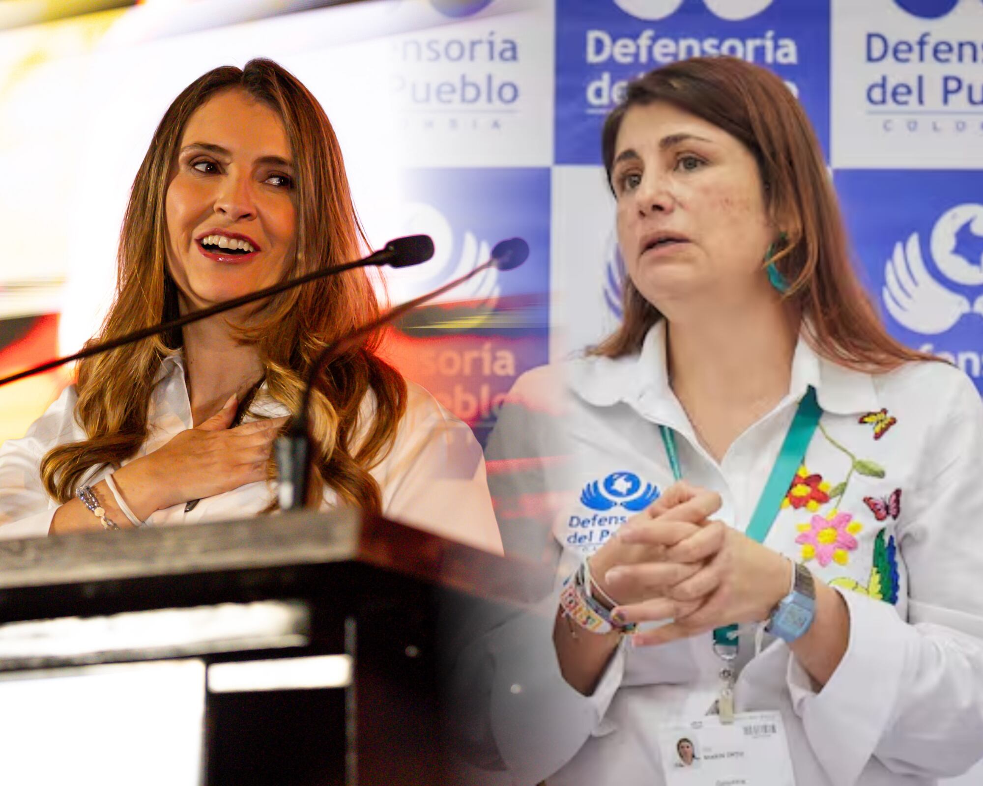 Candidata presidencial, Paloma Valencia y Defensora del Pueblo, Iris Marín