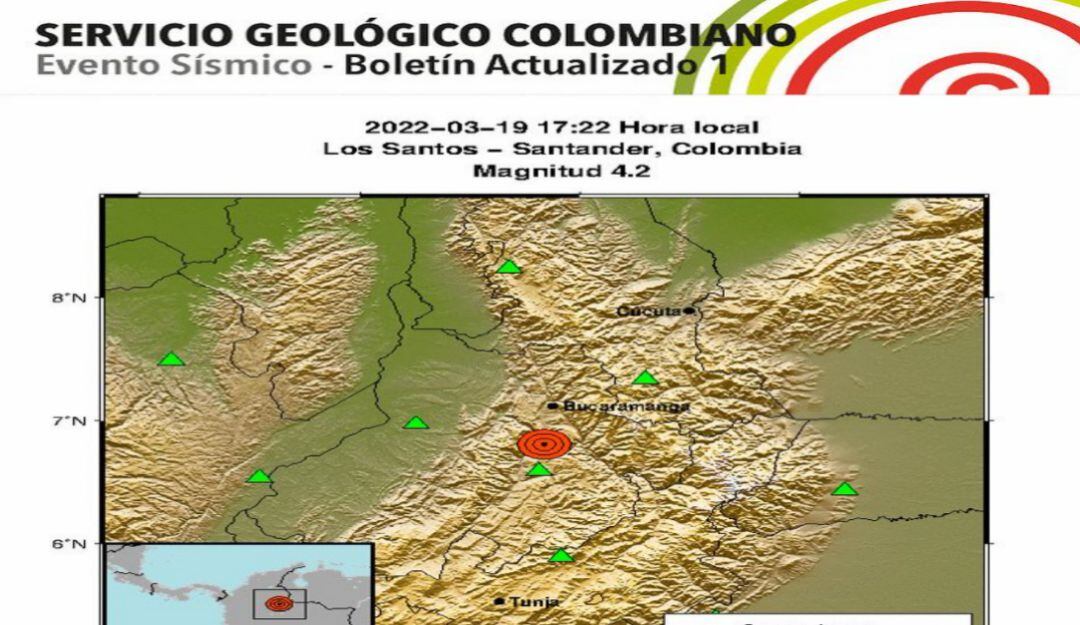 Fuerte temblor sacudió a Santander
