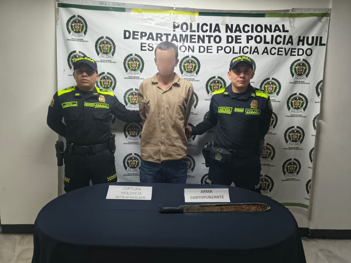 Hombre señalado de atacar con machete a una mujer fue capturado en Acevedo, Huila,